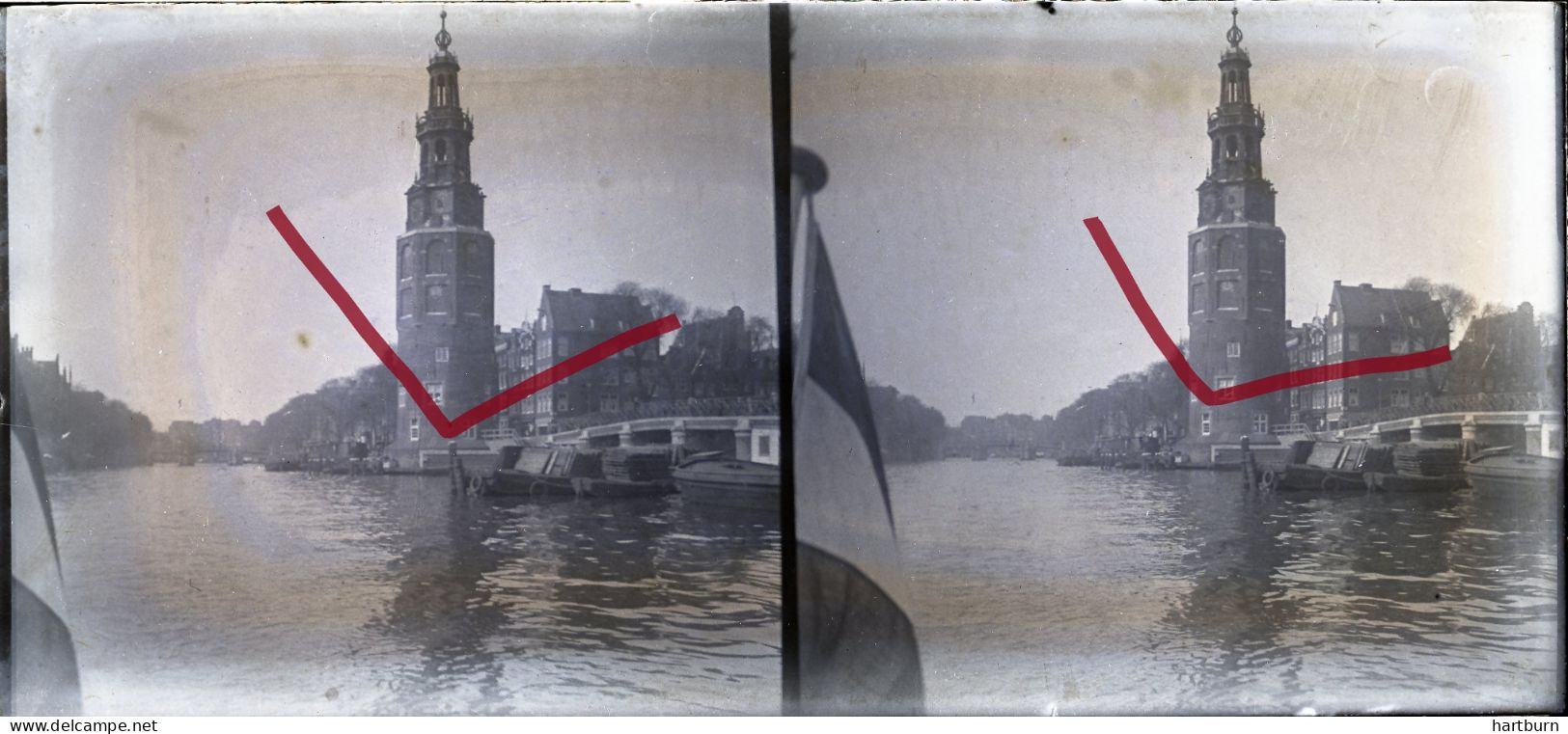 Glasplaat. Montelbaenstoren, Amsterdamse Toren Uit 1516 Aan De Oudeschans. Amsterdam - Glass Slides