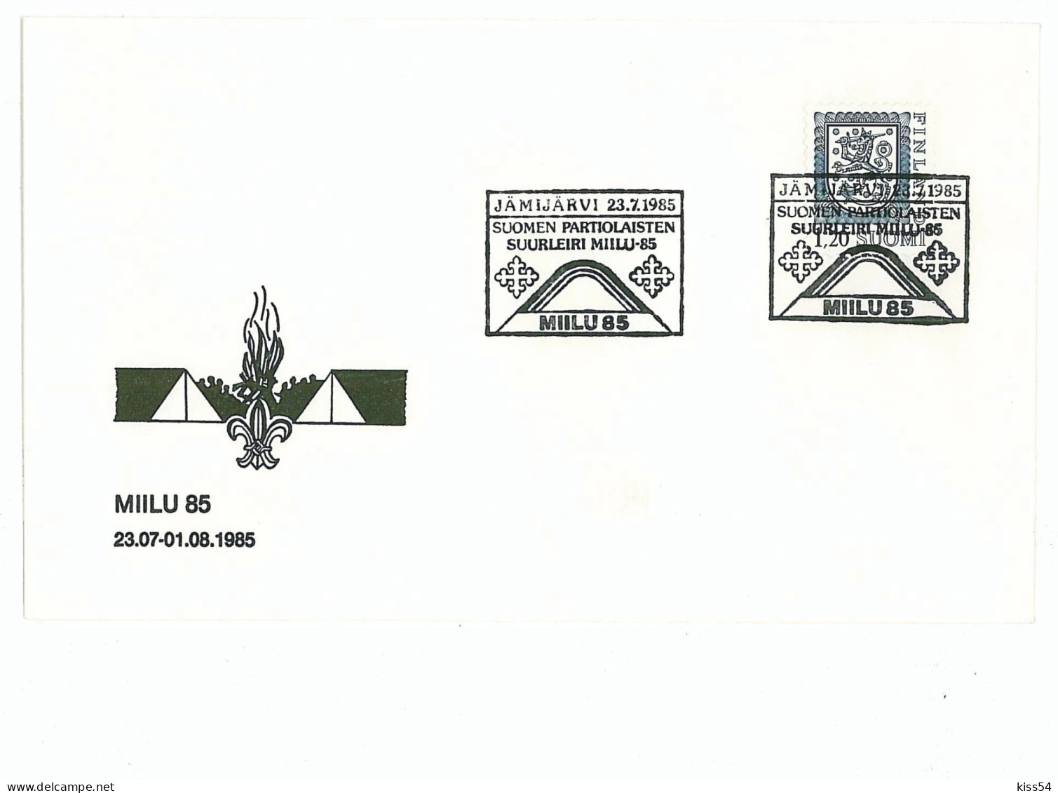 SC 28 - 648 FINLAND, Scout - Cover - Used - 1985 - Lettres & Documents