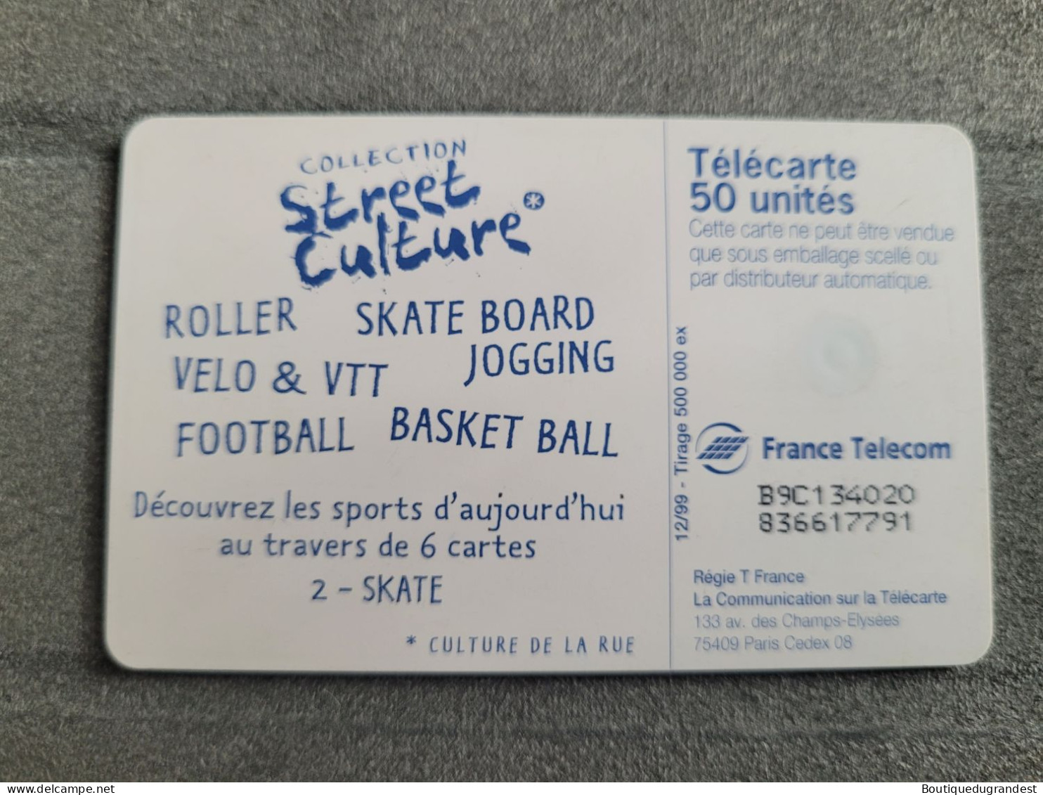 Télécarte 50 Unités Skate - Sport