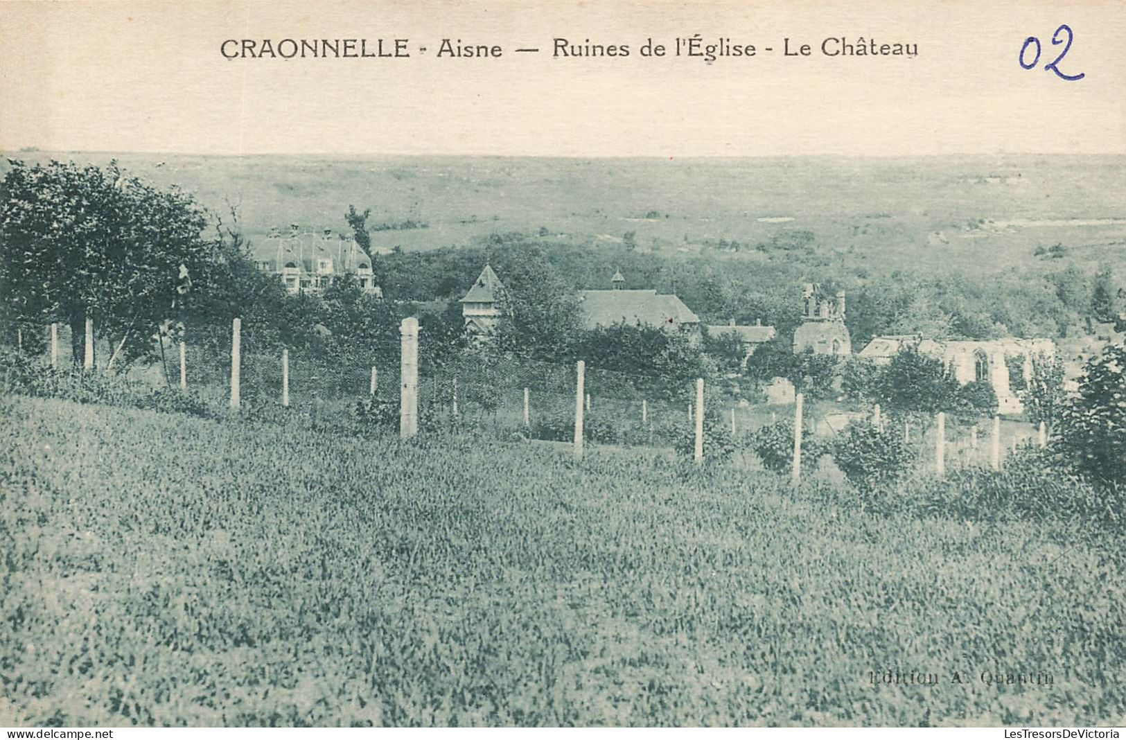 FRANCE - Craonelle - Ruines De L'église - Le Château - Carte Postale Ancienne - Craonne