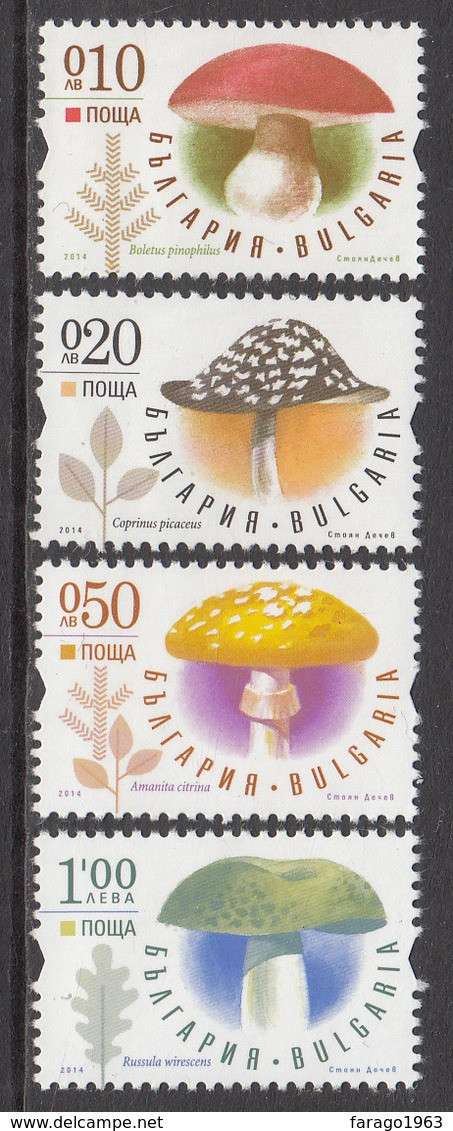 2014 Bulgaria Mushrooms Fungi Complete Set Of 4 MNH - Ungebraucht