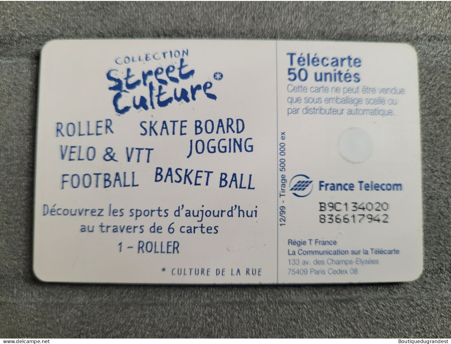 Télécarte 50 Unités Roller 12/99 - Deportes