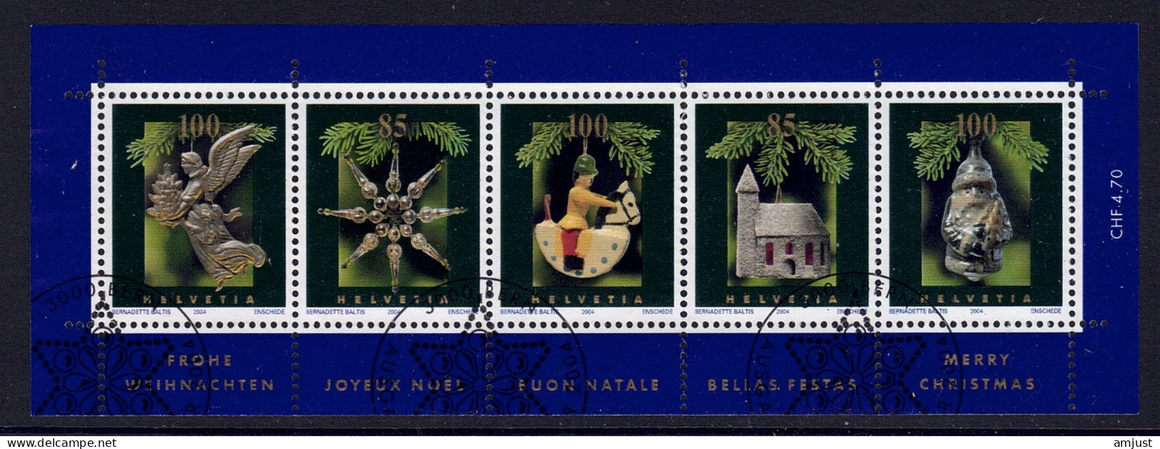 Suisse /Schweiz/Svizzera/Switzerland/2004 // Timbres De Noël 2004 Feuillet De 5 Timbres No. 1141-1145 - Used Stamps