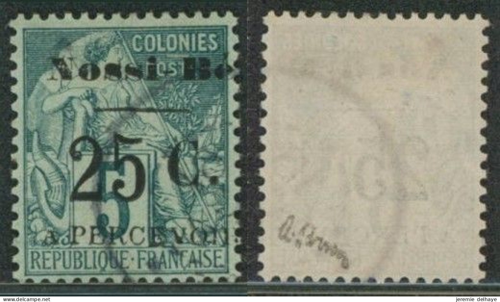 Colonies Françaises - Nossi-Bé (taxe) : Yv N°10 Oblitéré. Signé Brun - Usati