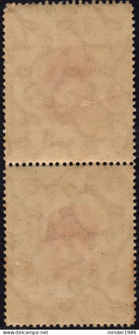 TONGA 1897 2d Grey & Bistre Die II Vertical Pair SG42b FU - Tonga (...-1970)