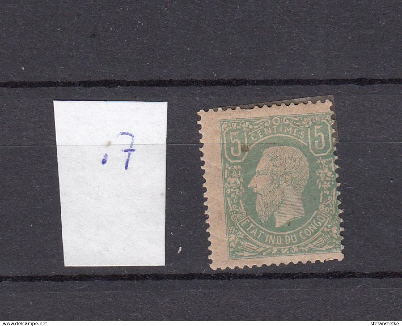 Congo Belge : Ocb Nr: 1(*)  Tres Forte MH  (zie Scan) Un Dent - 1884-1894