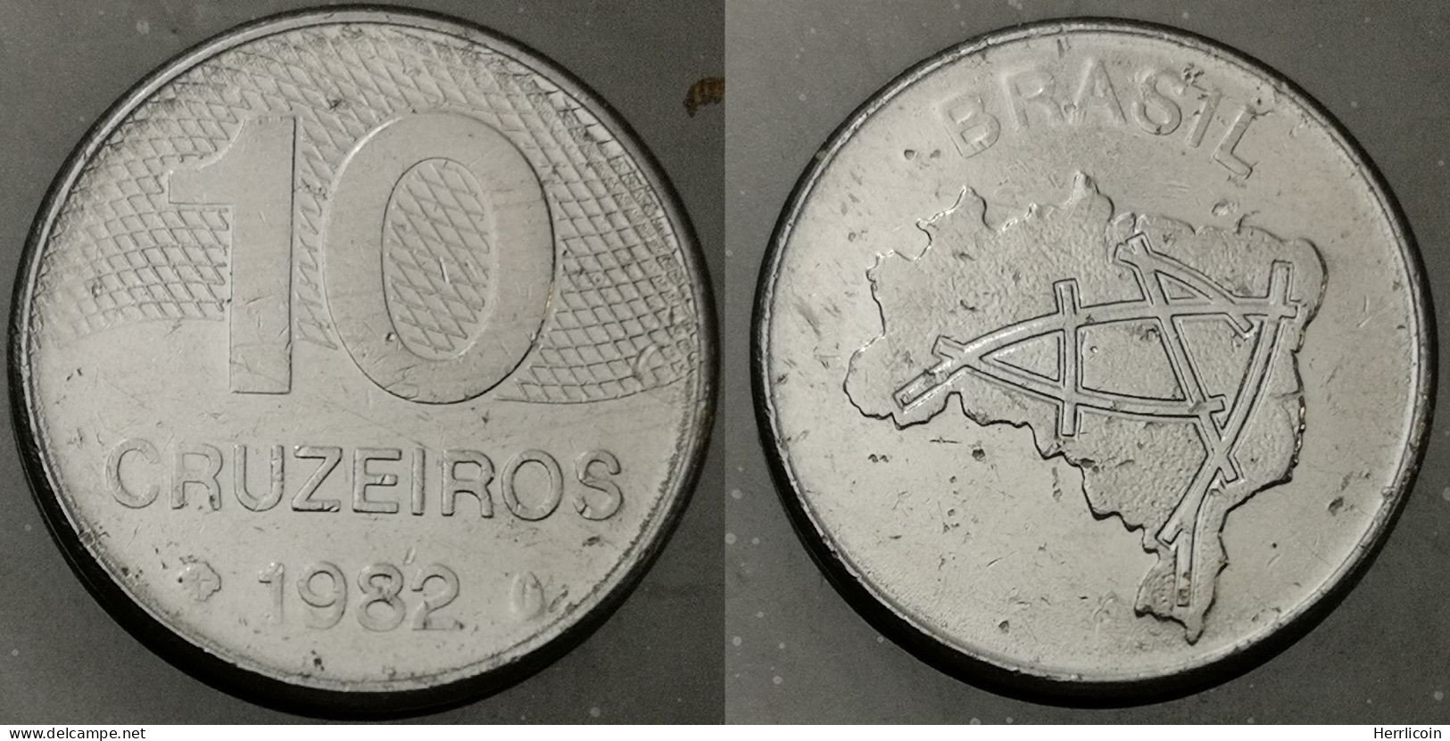 Monnaie Brésil - 1982 - 10 Cruzeiros - Routes Brésiliennes - Brésil