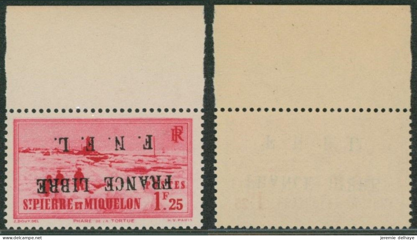 Colonies Françaises - Saint-Pierre Et Miquelon : Yv N°264a (surcharge Renversée)** Neuf Sans Charnières - Altri & Non Classificati