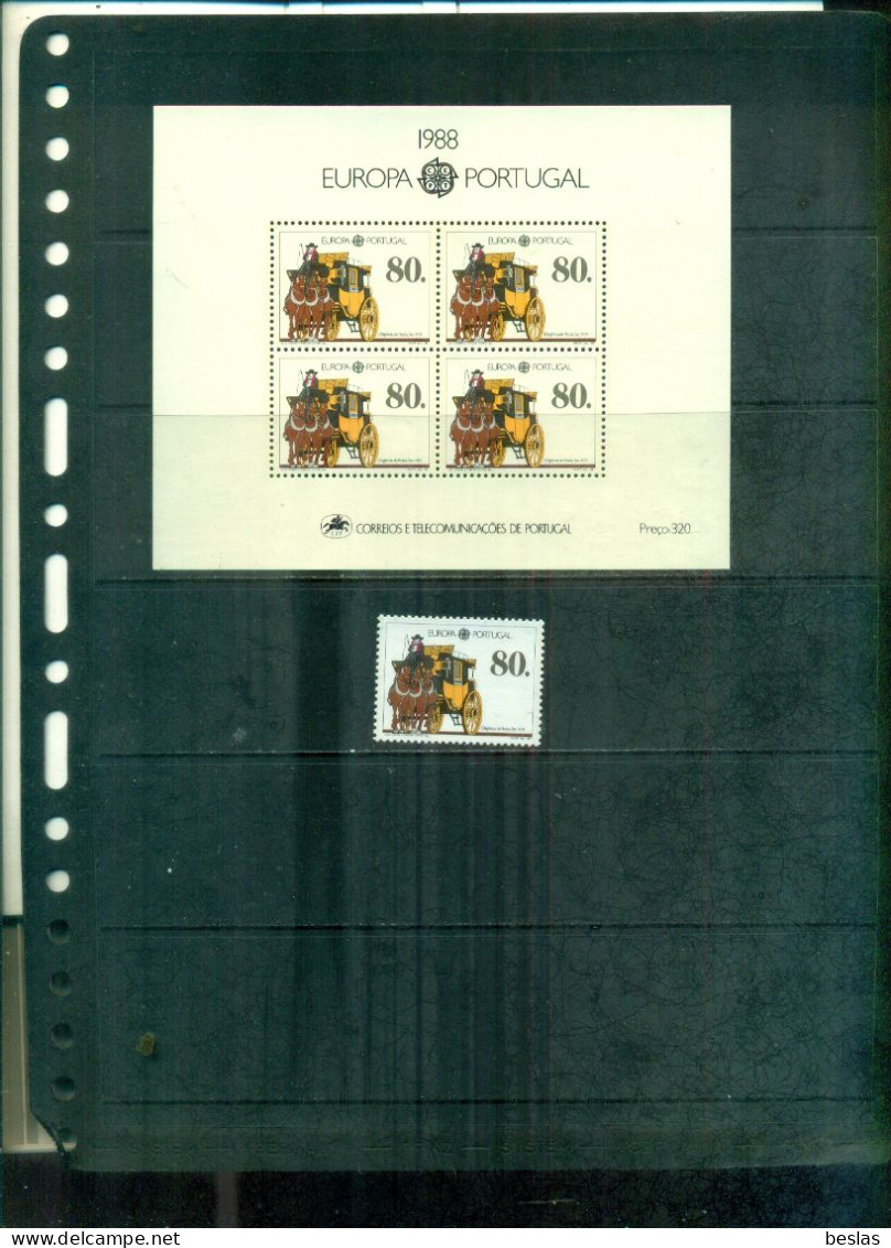 PORTUGAL EUROPA 88 1 VAL + BF NEUFS A  PARTIR DE 2 EUROS - Nuevos