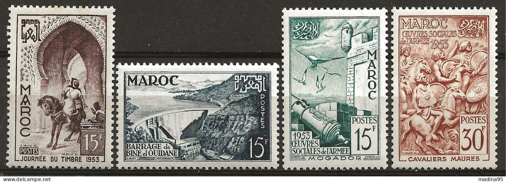 MAROC Colo:, **, N° YT 323 à 326, Suite, TB - Unused Stamps