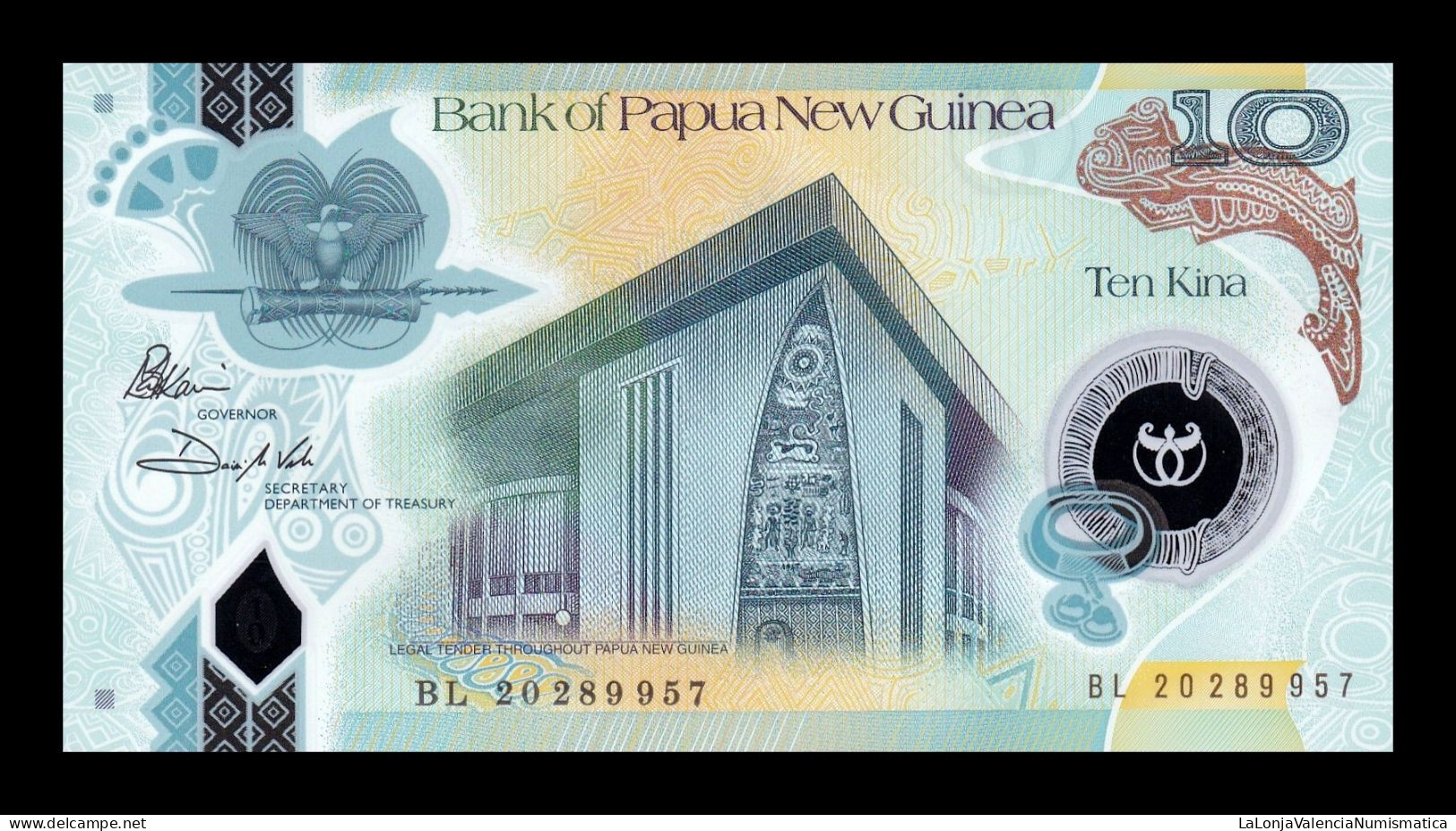 Papúa New Guinea 10 Kina 2020 Pick 52a Polymer Sc Unc - Papua Nuova Guinea