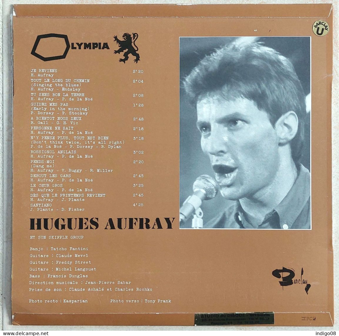 LP 33 Tours Hugues Aufray Et Son Skiffle Group – Olympia 64 FR 1974 - Autres - Musique Française