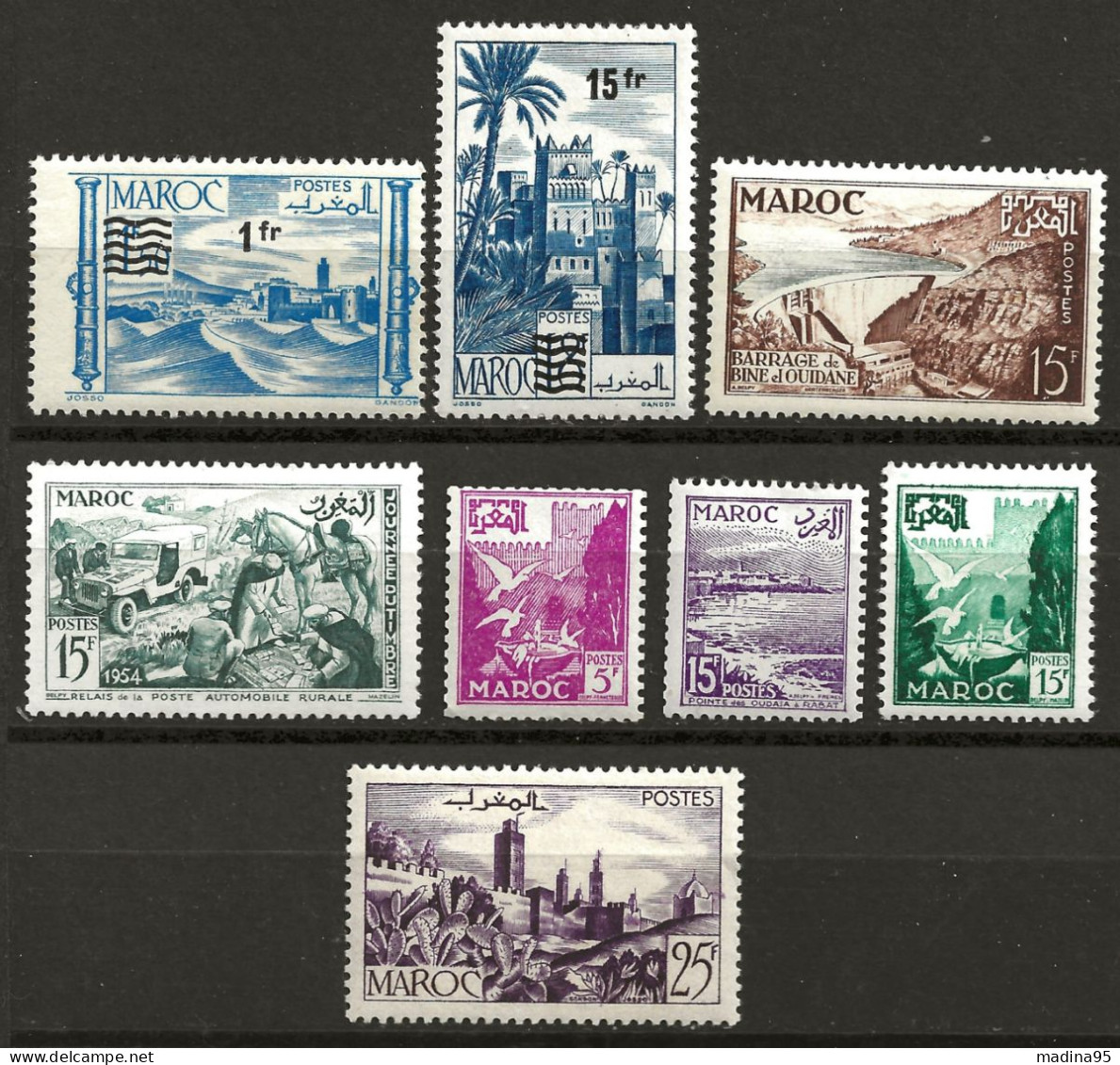 MAROC Colo:, **, N° YT 327 à 334, Suite, Le N° 333 Ch., TB - Unused Stamps