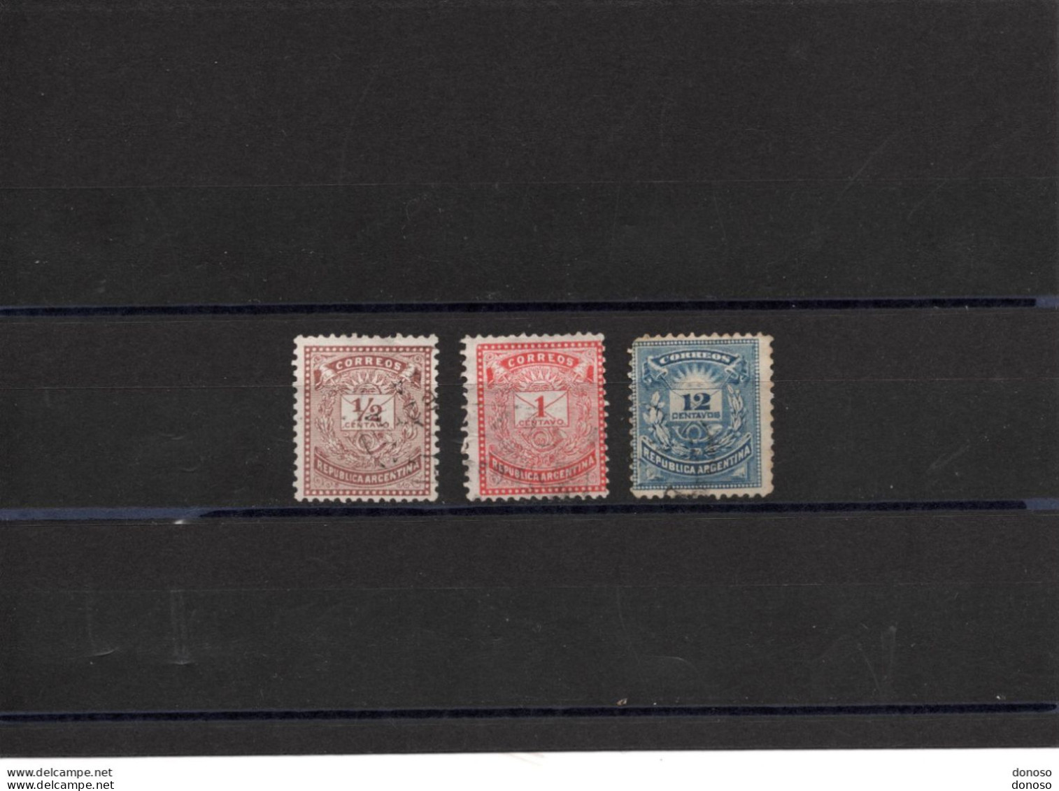 ARGENTINE 1884  Yvert 57-59a Oblitéré - Used Stamps