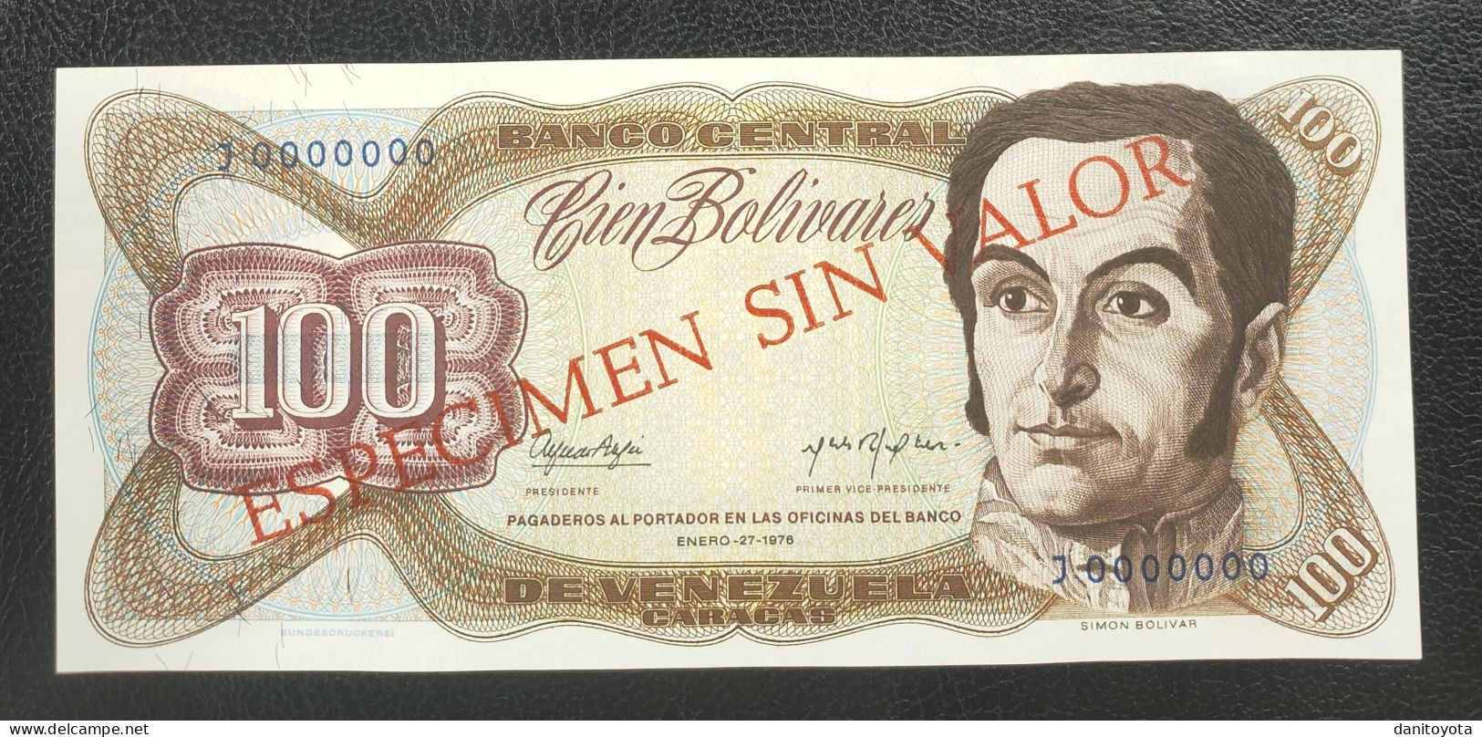 VENEZUELA. 27 ENERO DE 1978 SOBRECARGA ESPECIMEN SIN VALOR SIN CIRCULAR. - Venezuela