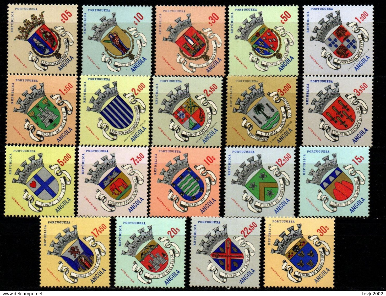 Angola 1963 - Mi.Nr. 449 - 467 - Postfrisch MNH - Angola