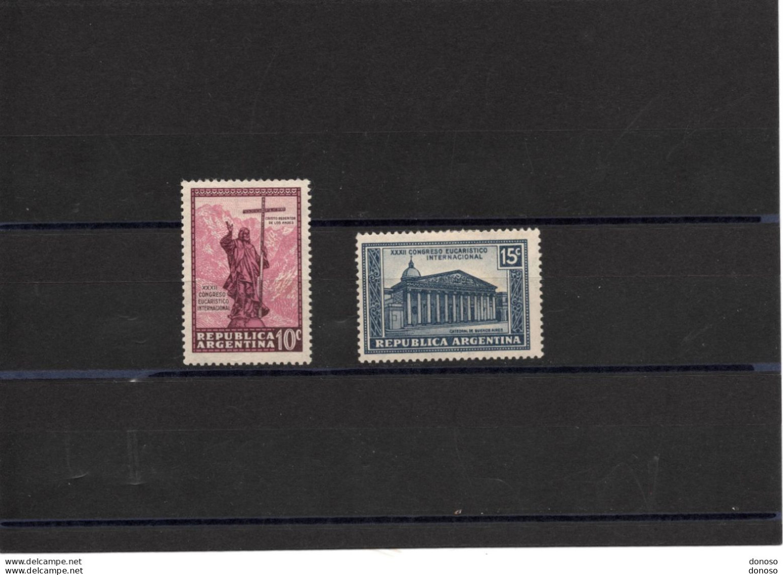 ARGENTINE 1934 Congrès Eucharistique International  Yvert 359-360 NEUF* MH - Unused Stamps