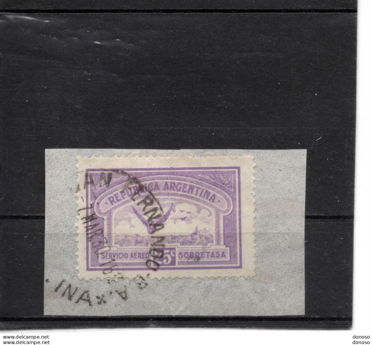 ARGENTINE 1928 Roue Ailée  Yvert PA 7 Oblitéré - Airmail