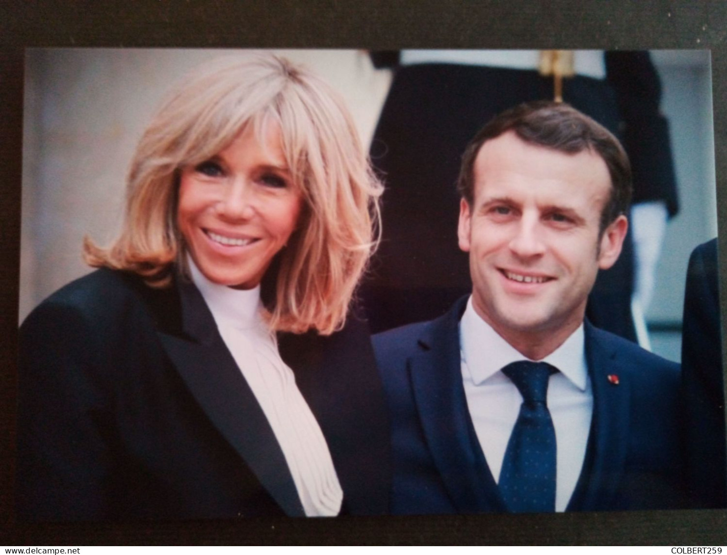 PHOTO De  BRIGITTE ET EMMANUEL MACRON.SUPERBE. - Zonder Classificatie