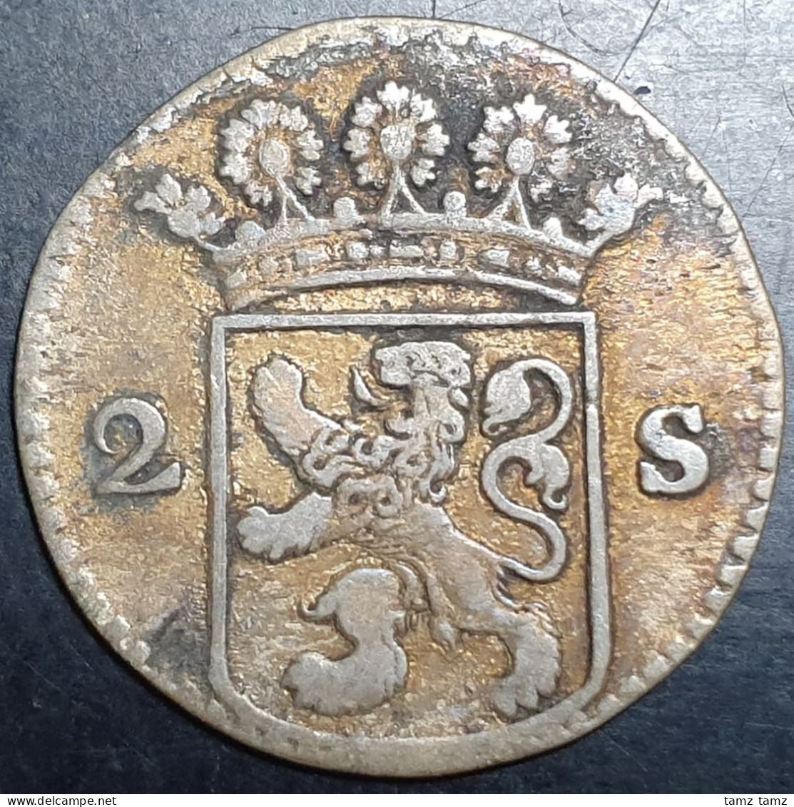 Provincial Dutch Netherlands Hollandia Holland 2 Stuiver 1728 Silver - Monete Provinciali
