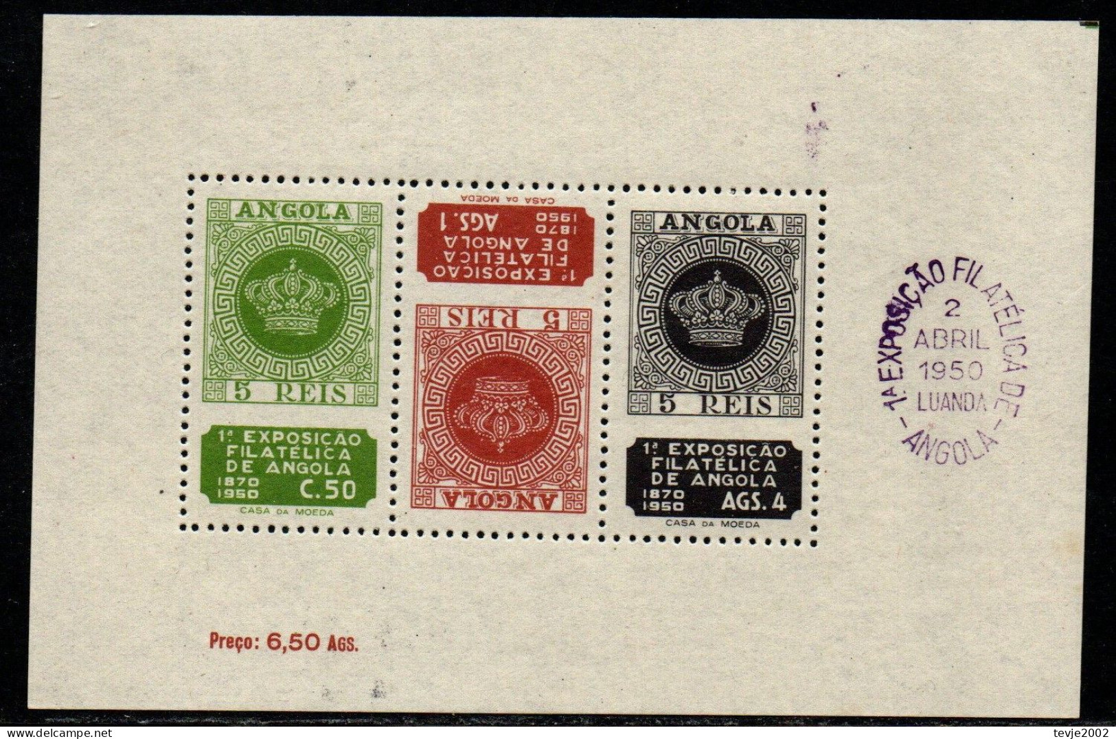 Angola 1950 - Mi.Nr. Block 2 - Postfrisch MNH - Angola