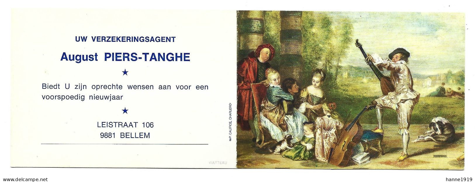 Bellem Aalter Leistraat Verzekeringen Piers - Tanghe Kalender 1973 Calendrier Htje - Klein Formaat: 1971-80