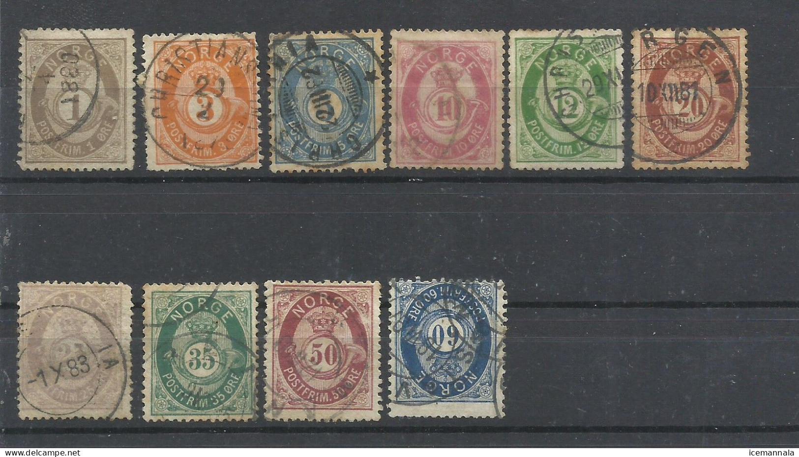 NORUEGA   YVERT   22/31 - Used Stamps