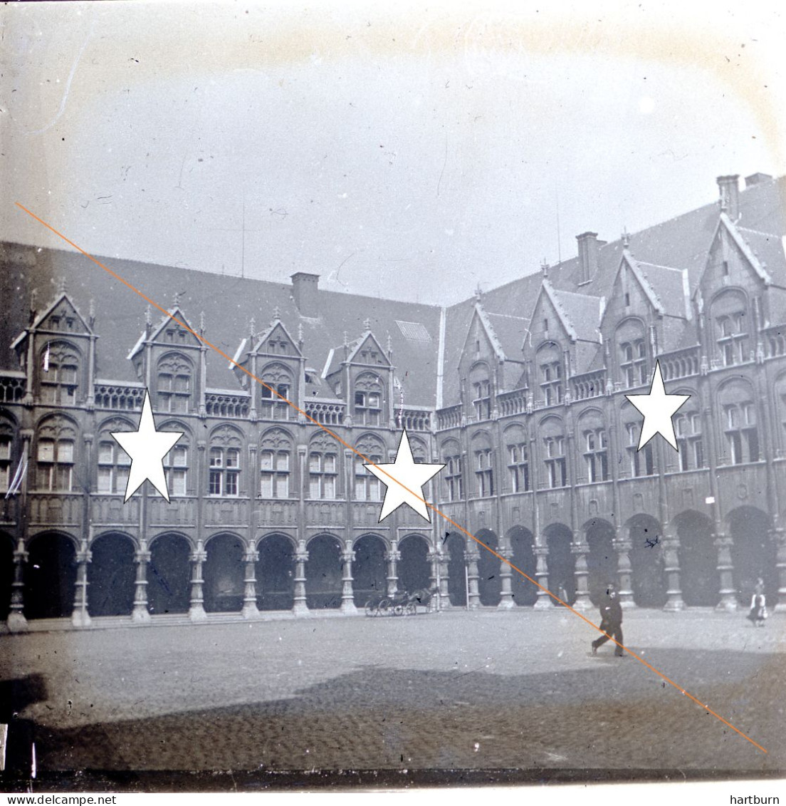 Glasplaat - Plaque Verre. Premier Cour Du Palais De Justice (Luik - Liege) - Glass Slides