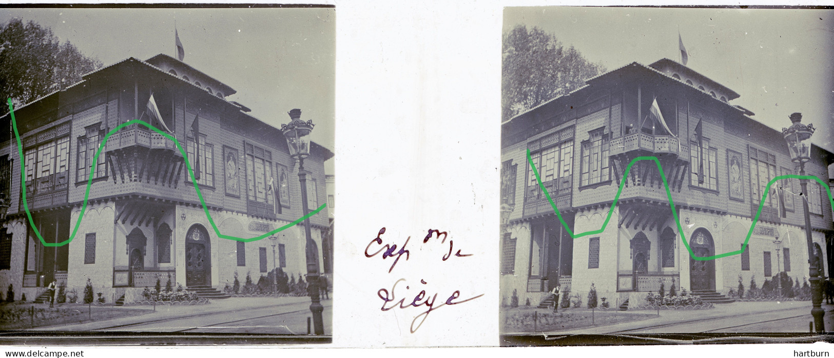 Glasplaat - Plaque Verre. Parc De La Boverie - Pavillon De La Bulgarie (Luik- Liege) - Diapositivas De Vidrio