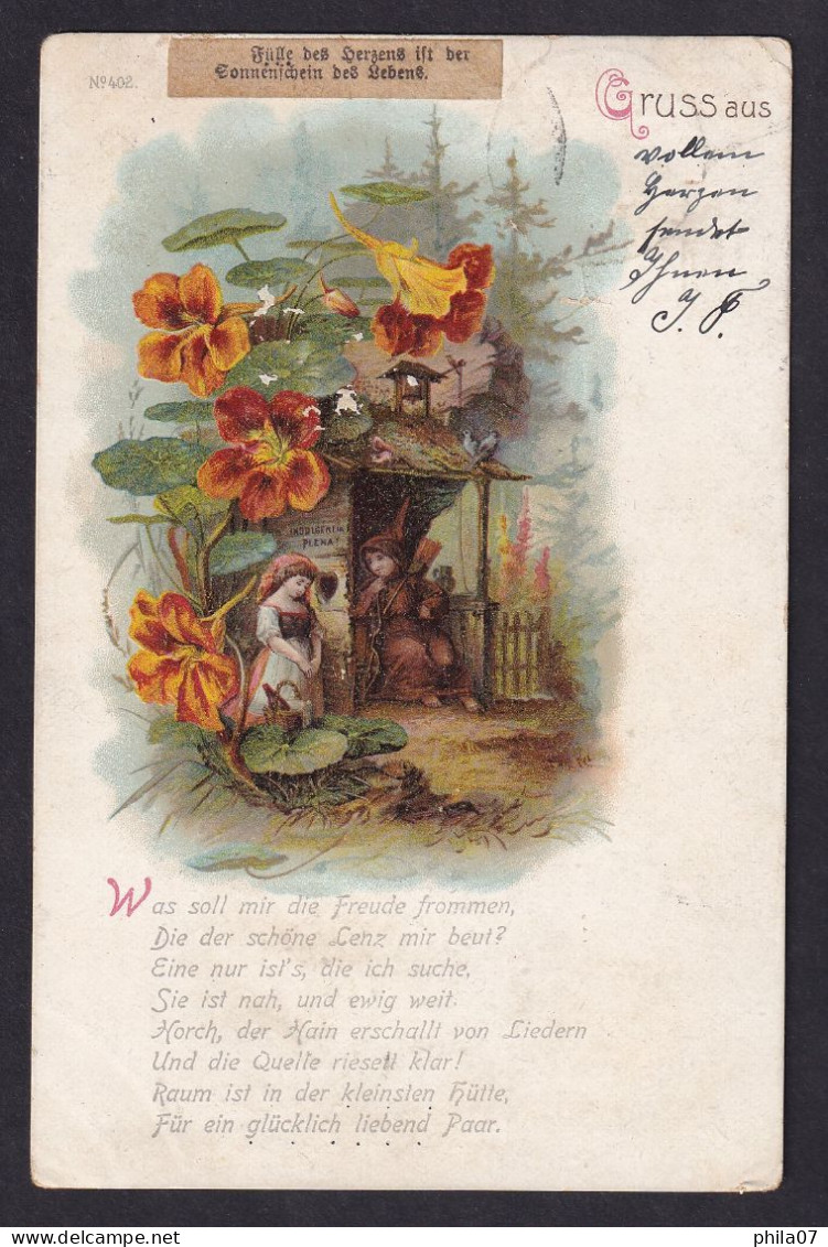 Gruss Aus.... / Year 1899 / Long Line Postcard Circulated, 2 Scans - Souvenir De...