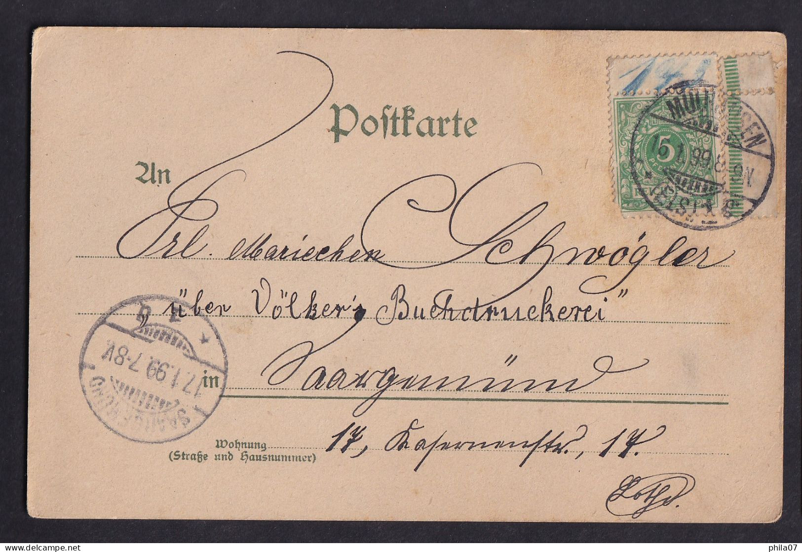 Gruss Aus.... / Year 1899 / Long Line Postcard Circulated, 2 Scans - Souvenir De...