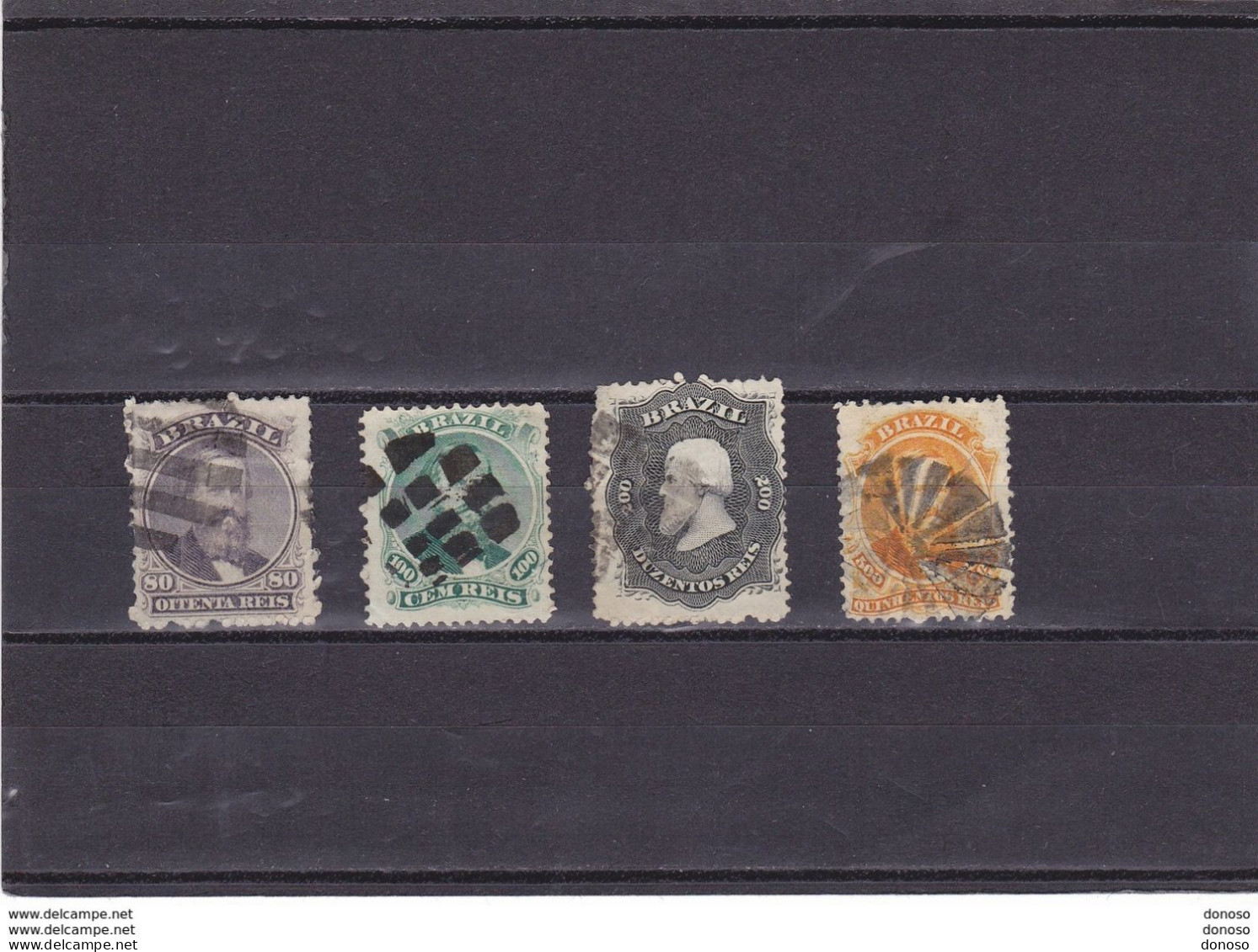 BRESIL 1866 Pedro II Yvert 26-29 Oblitéré Cote : 63 Euros - Used Stamps