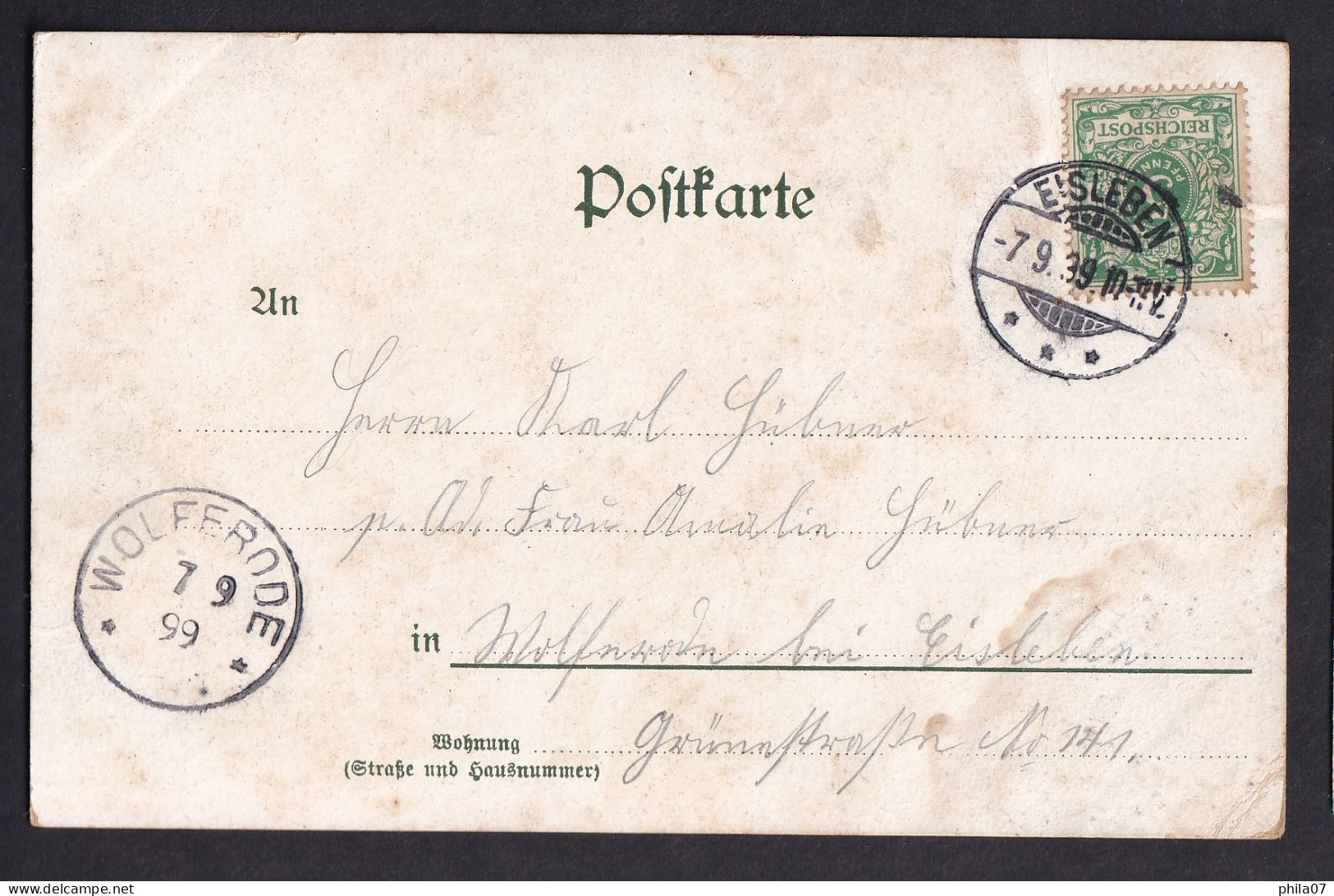 Gruss Aus....Ich Gratuliere / Year 1899 / Long Line Postcard Circulated, 2 Scans - Souvenir De...