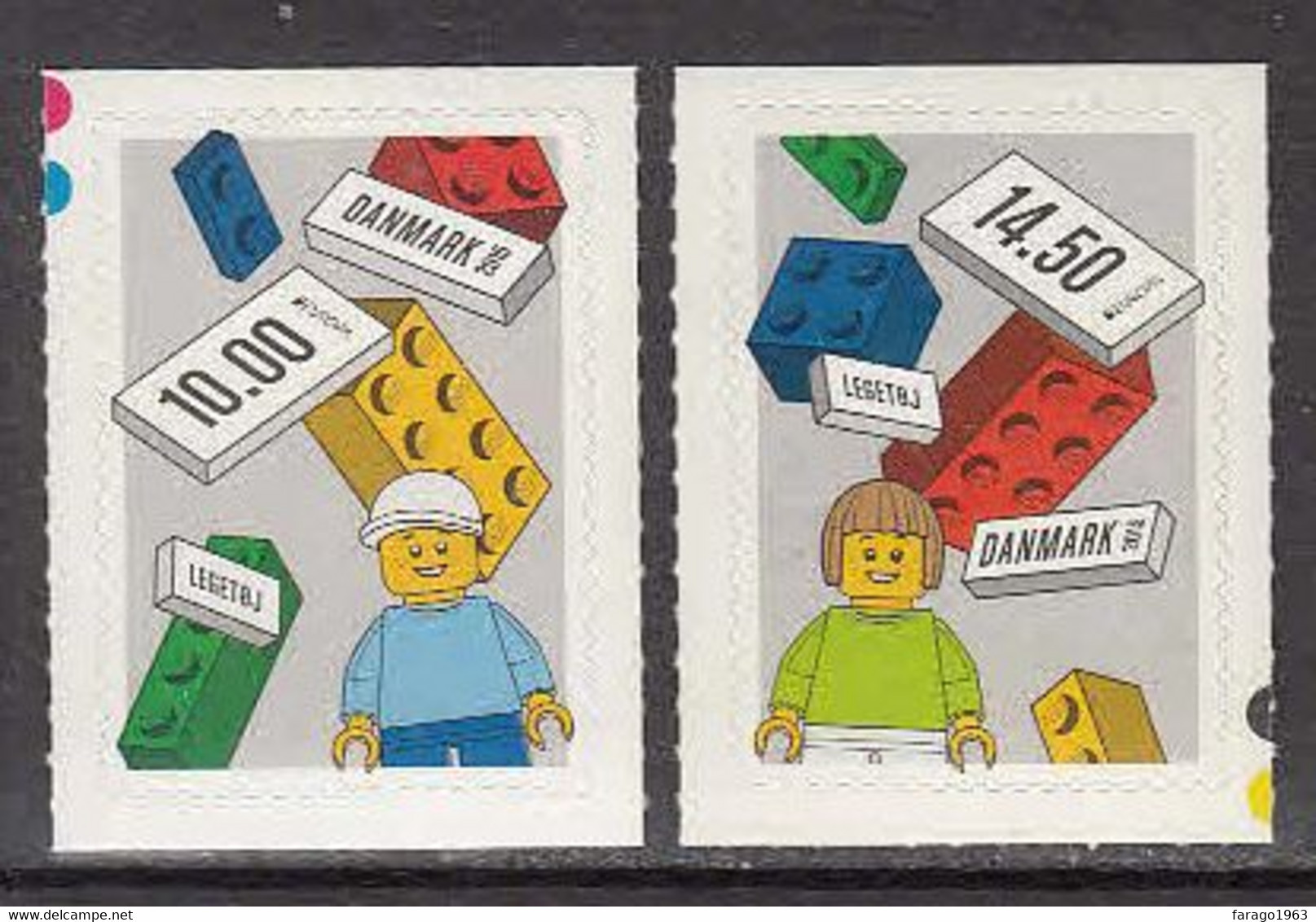 2015 Denmark Lego Children's Toys Complete Set Of 2 MNH @ BELOW FACE VALUE - Unused Stamps