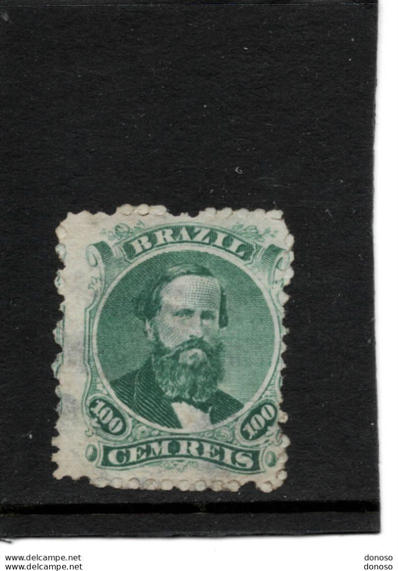 BRESIL 1866 Pedro II Yvert 27, Michel 27 Oblitéré - Usados