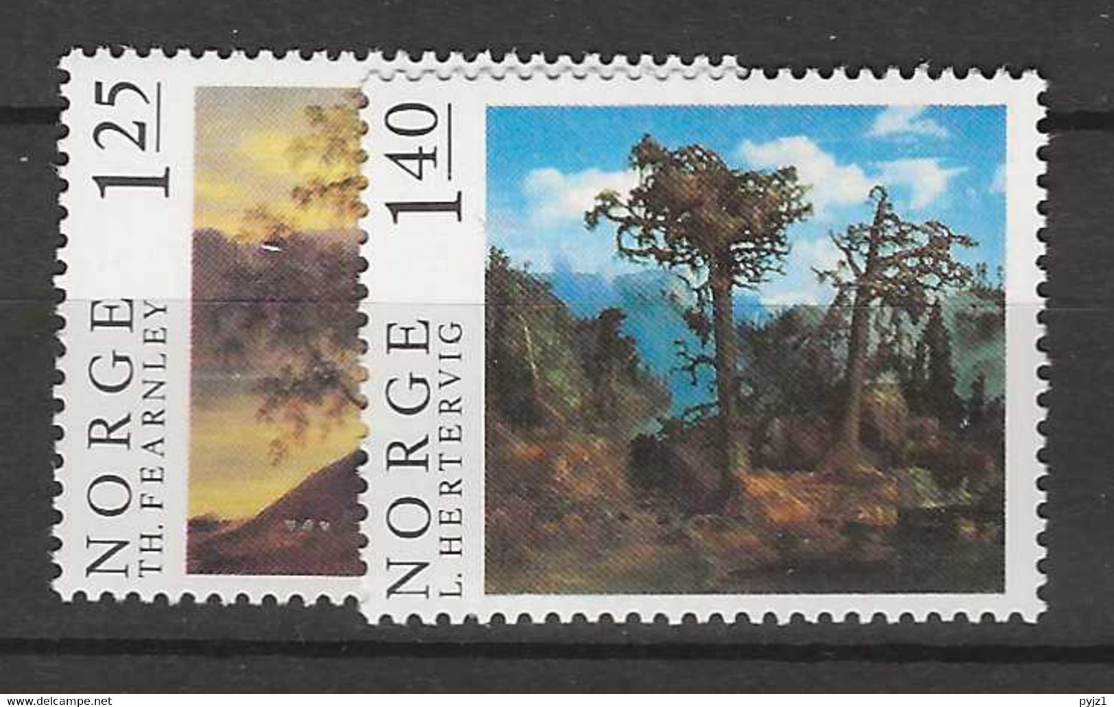 1976 MNH Norway, Mi 732-33 Postfris** - Unused Stamps