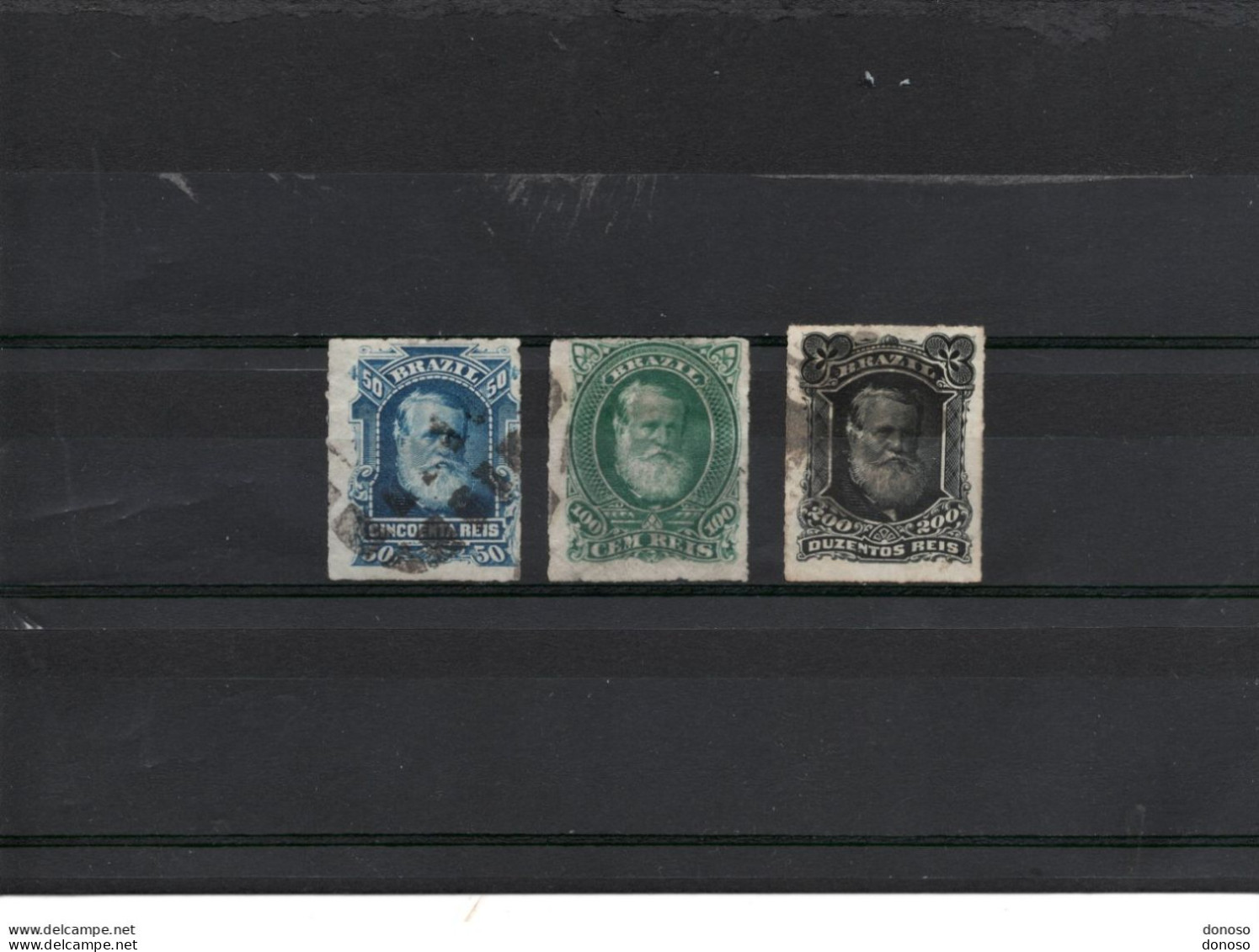 BRESIL 1878 Pedro II Yvert 39 + 41-42 Oblitéré Cote Yv: 26.75 Euros - Used Stamps