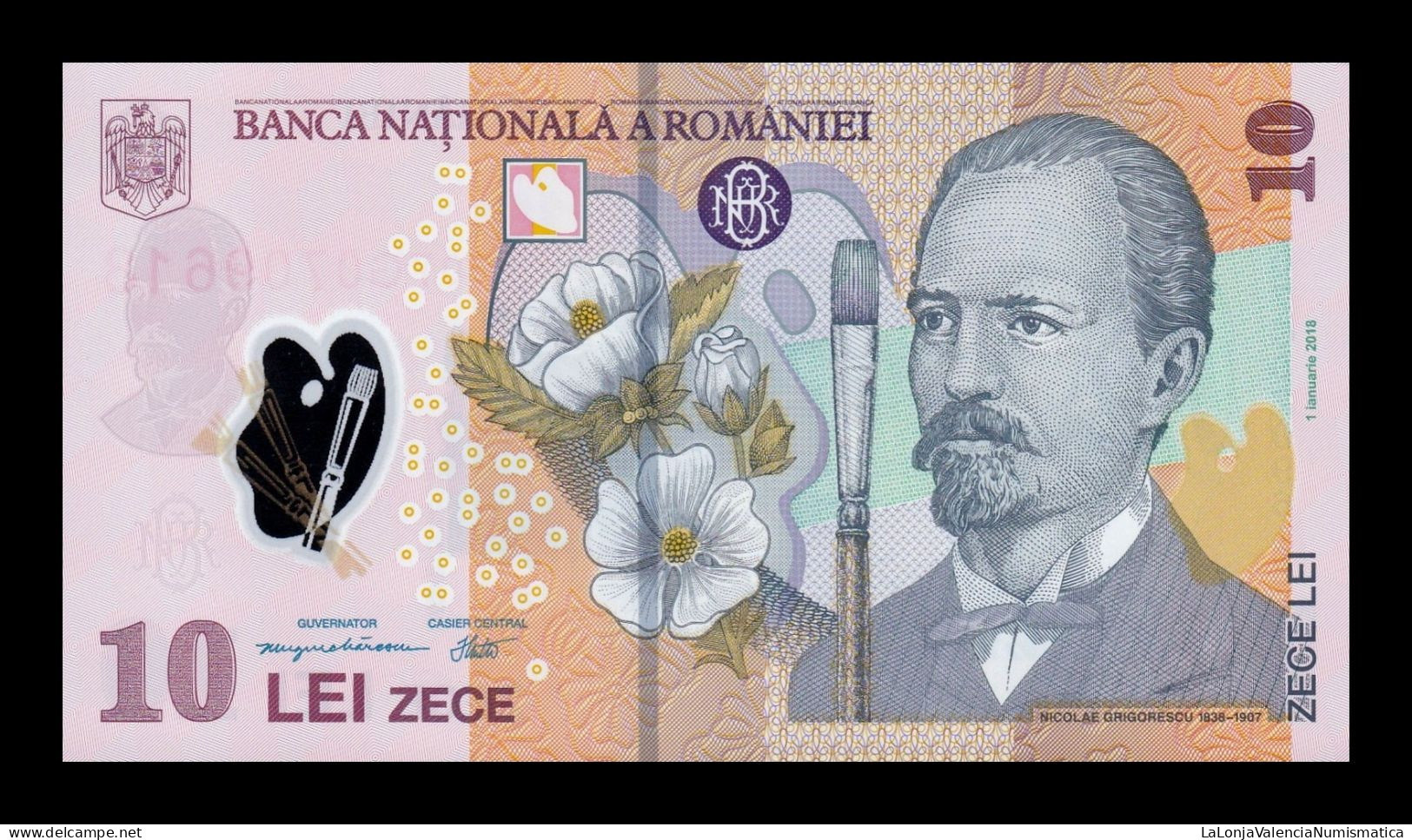 Rumanía Romania 10 Lei 2018 (2020) Pick 119k Polymer Sc Unc - Romania