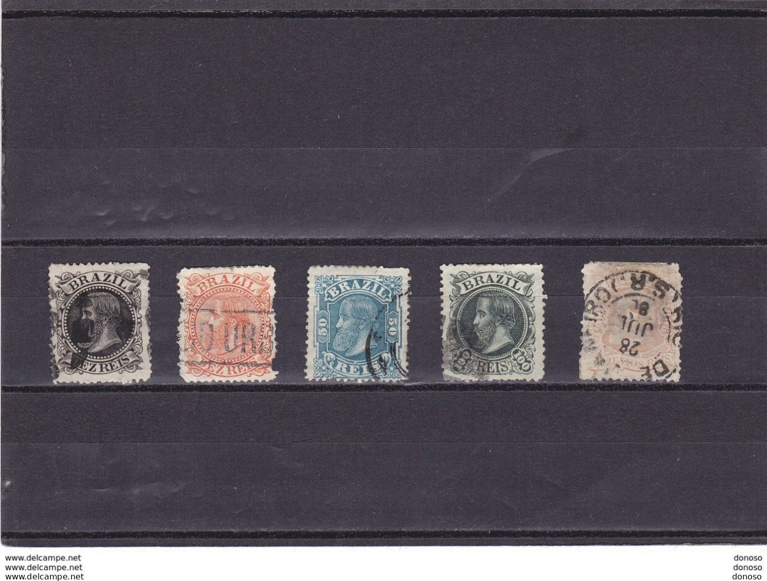 BRESIL 1881 Yvert 51-55 Oblitéré Cote :  32.75 Euros - Used Stamps