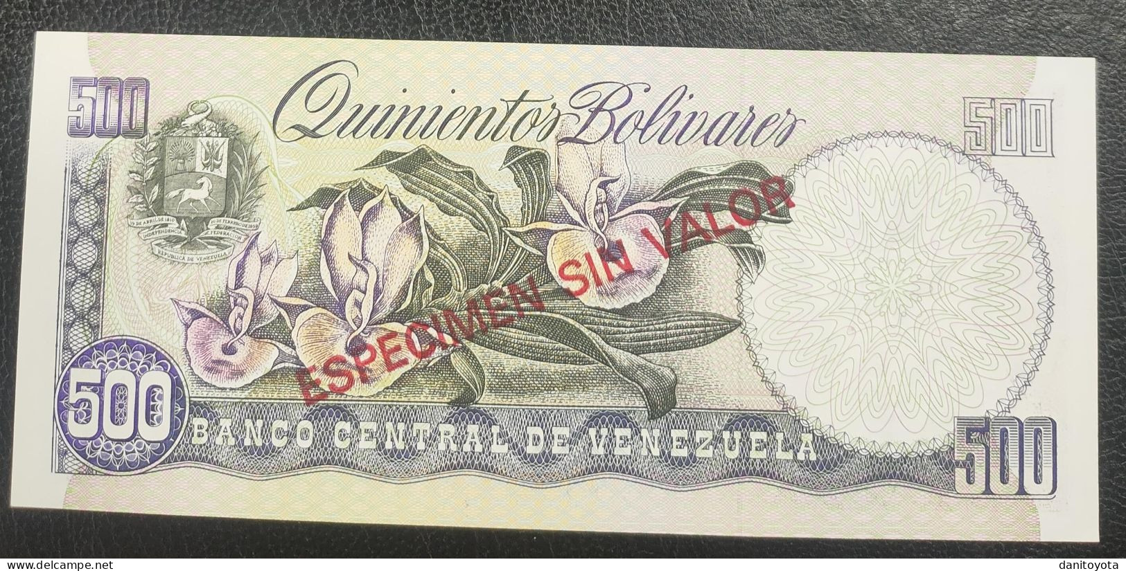 VENEZUELA. 500 BOLIVARES 5 FEBRERO DE 1998 ESPECIMEN SIN VALOR SIN CIRCULAR. - Venezuela