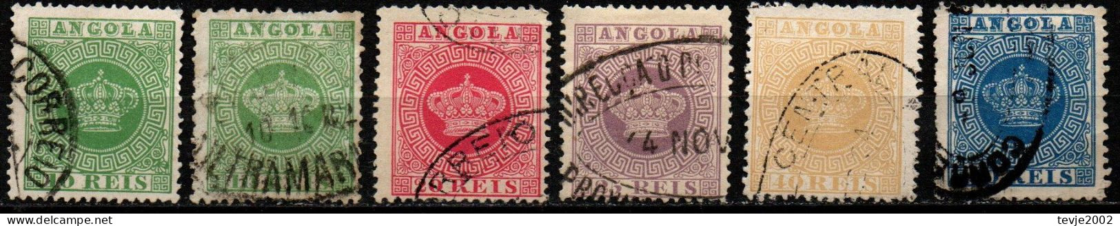 Angola 1881 - Mi.Nr. 10 - 14 A+C - Gestempelt Used - Angola