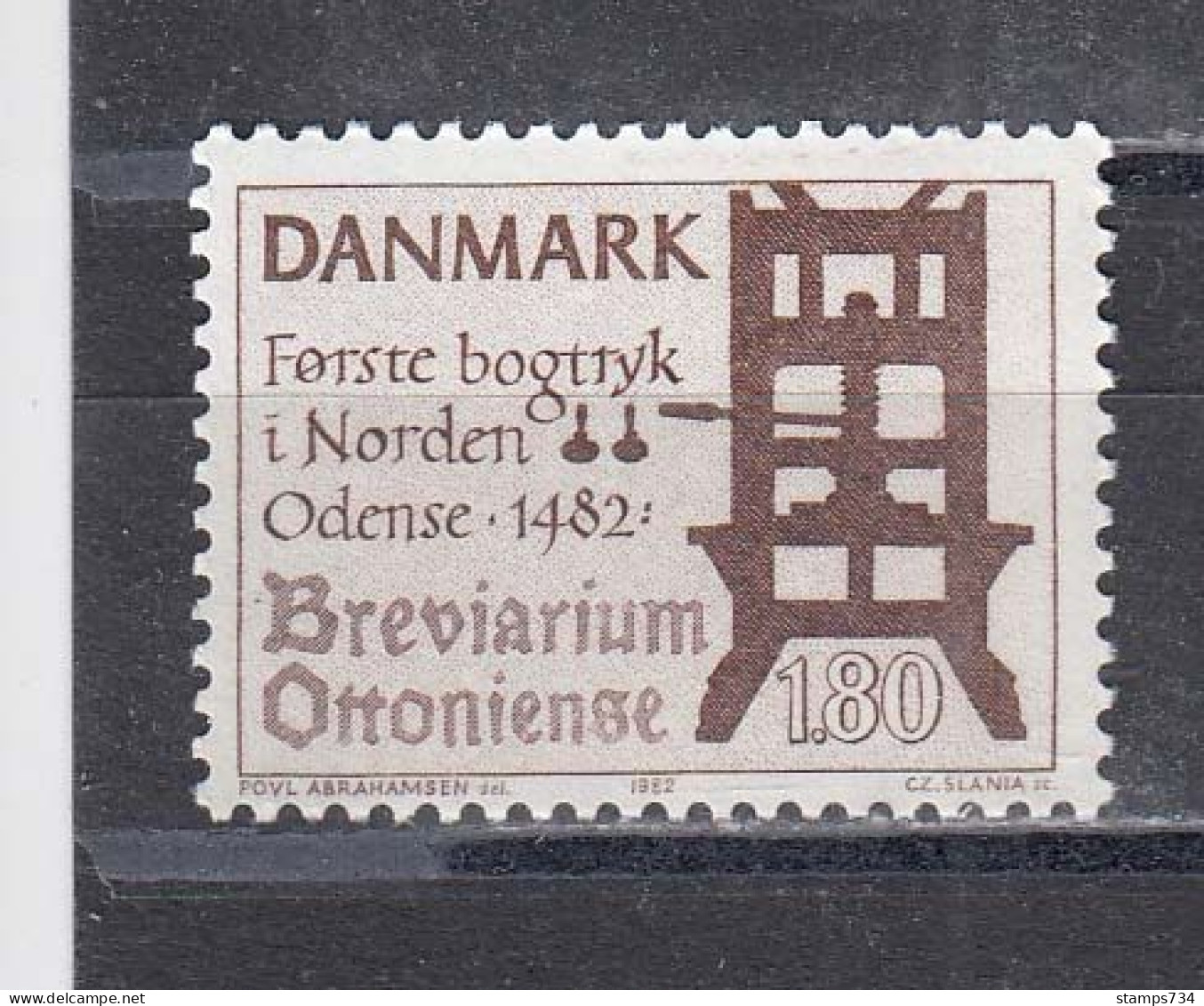 Denmark 1982 - 500 Years Of Printing In Denmark, Mi-Nr. 763, MNH** - Unused Stamps