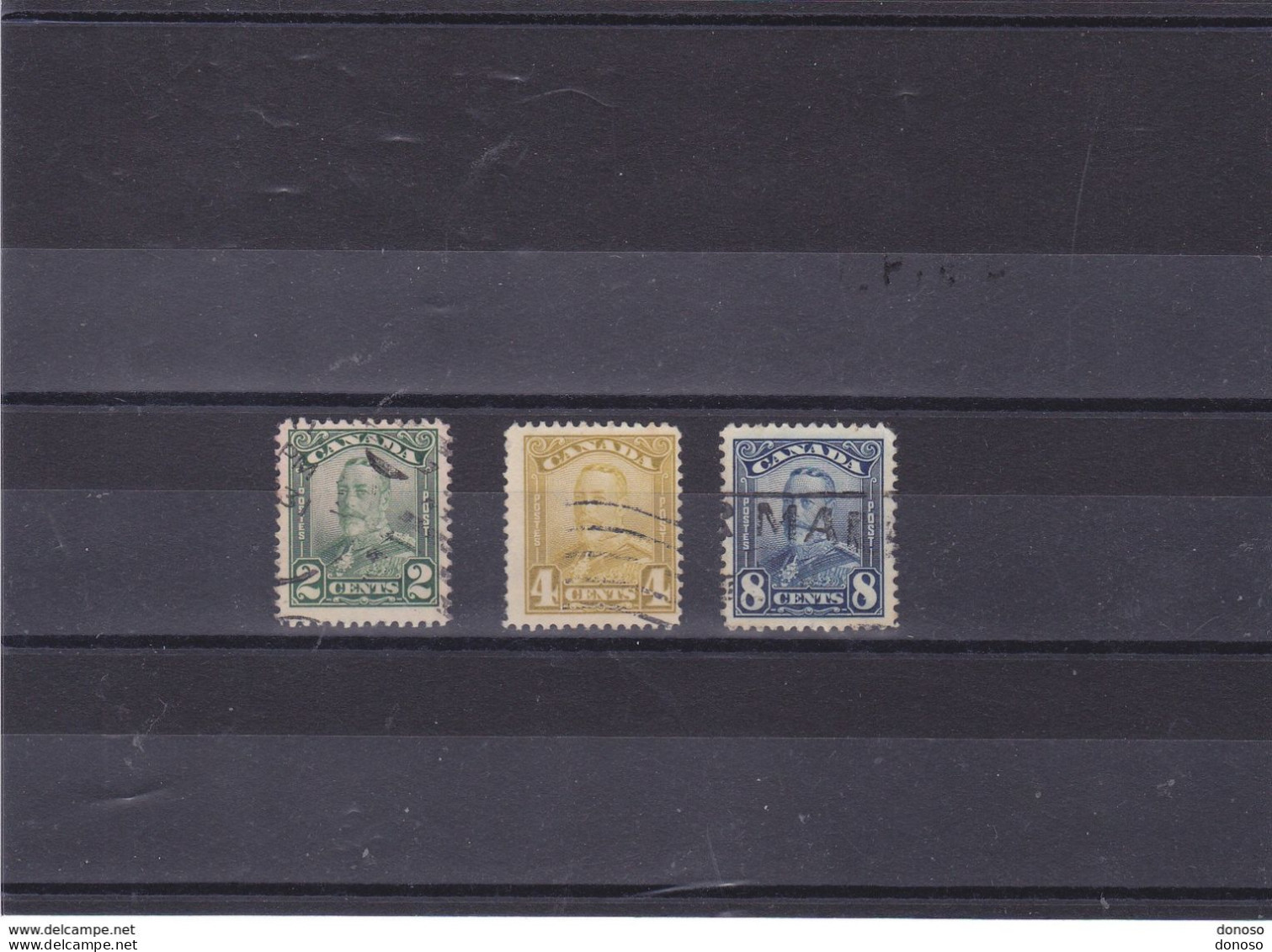 CANADA 1928 GEORGE V Yvert 130 + 132 + 134 Oblitéré, Used Cote : 12.20 Euros - Used Stamps