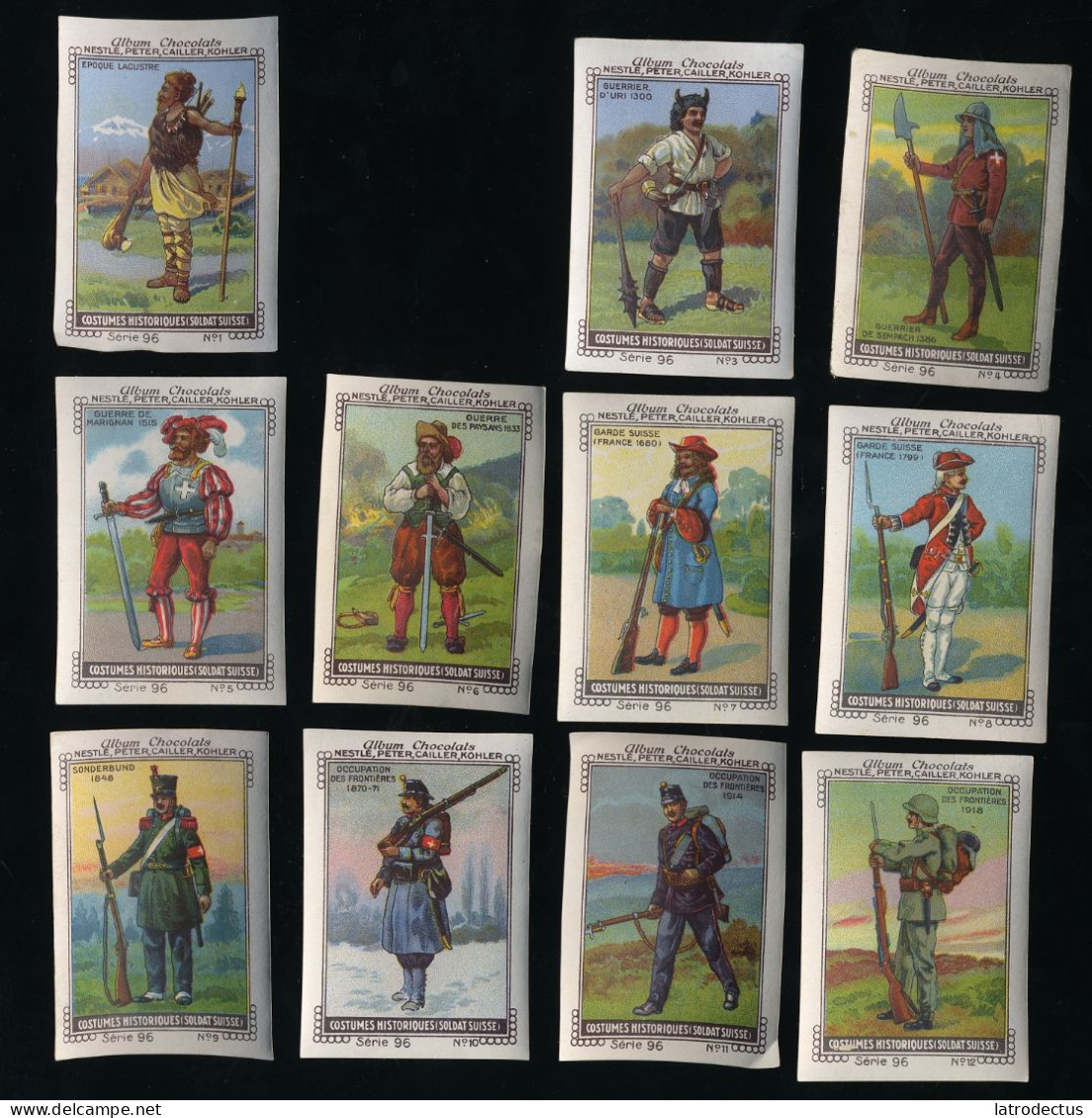 Nestlé - 96 - Costumes Historiques (soldat Suisse), Historical Costumes (Swiss Soldier) - Serie (1 Missing) - Nestlé