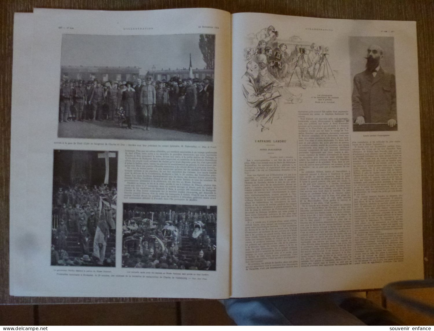 L'Illustration Novembre 1921 Maréchal Foch Charles De Habsbourg Gare De Raab Affaire Landru - L'Illustration