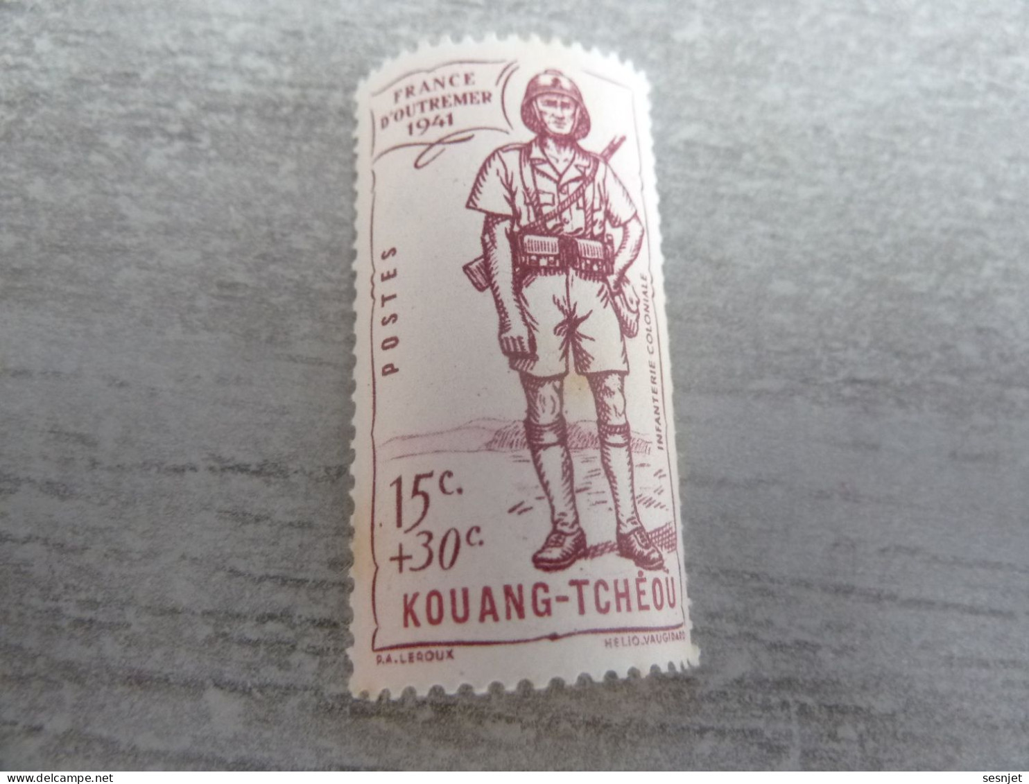 Kouang-Tchéou - Défense De L'Empire - Infanterie Coloniale - 15c.+30c. - Yt 137 - Lilas - Neuf - Année 1941 - - Unused Stamps