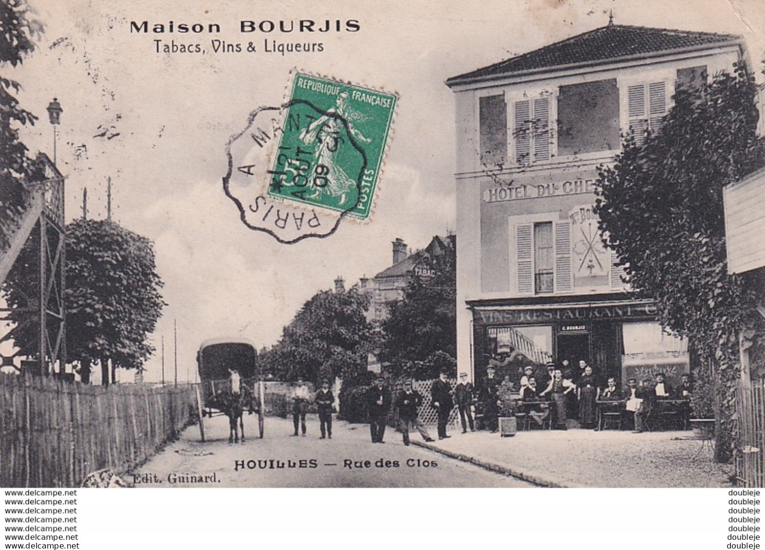 D78  HOUILLES  Rue Des Clos  Maison BOURJIS Tabac Vins Et Liqueurs  ....... Superbe - Houilles