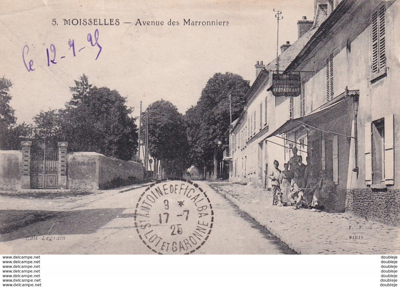 D95  MOISSELLES  Avenue Des Maronniers  ...........  Carte Peu Courante - Moisselles