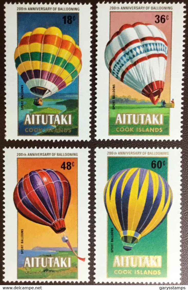 Aitutaki 1983 Manned Flight Balloons MNH - Aitutaki