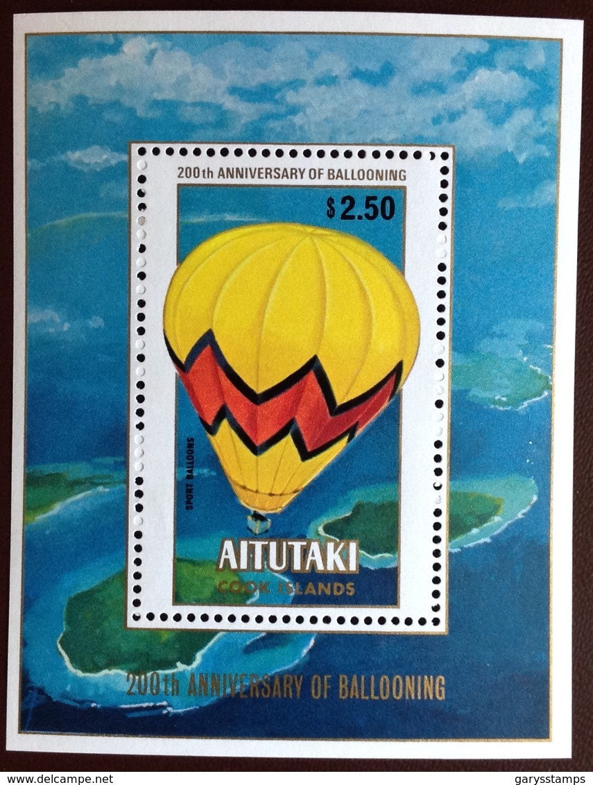 Aitutaki 1983 Manned Flight Ballooning Minisheet MNH - Aitutaki